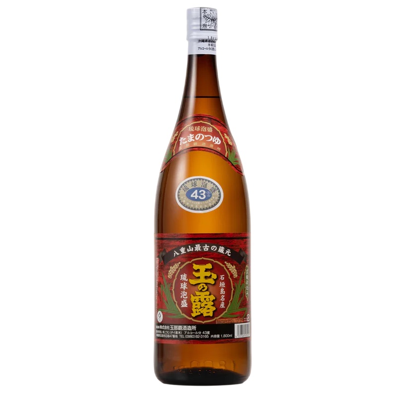 玉那覇 玉の露 赤 1升瓶43度 1800ml ビン | 沖縄のお土産・特産品通販