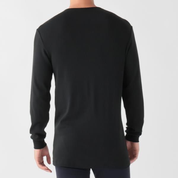 トップバリュ PEACE FIT WARM コットン100% 9分袖クルーネックシャツ