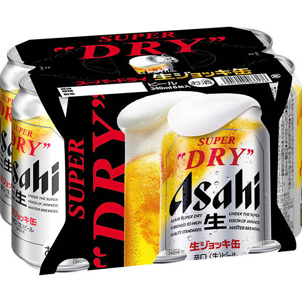 6缶パック】アサヒビール アサヒスーパードライ 生ジョッキ缶 340ml×6
