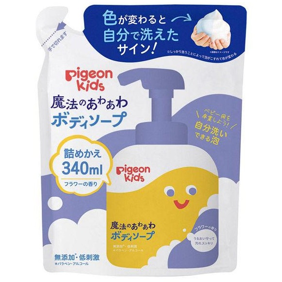 ピジョン ピジョンキッズ 魔法のあわあわボディソープ フラワーの香り